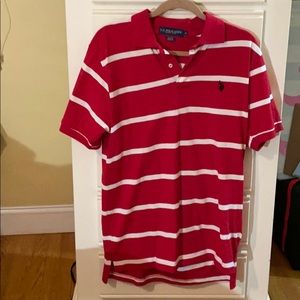 Men’s red & white Polo - size medium